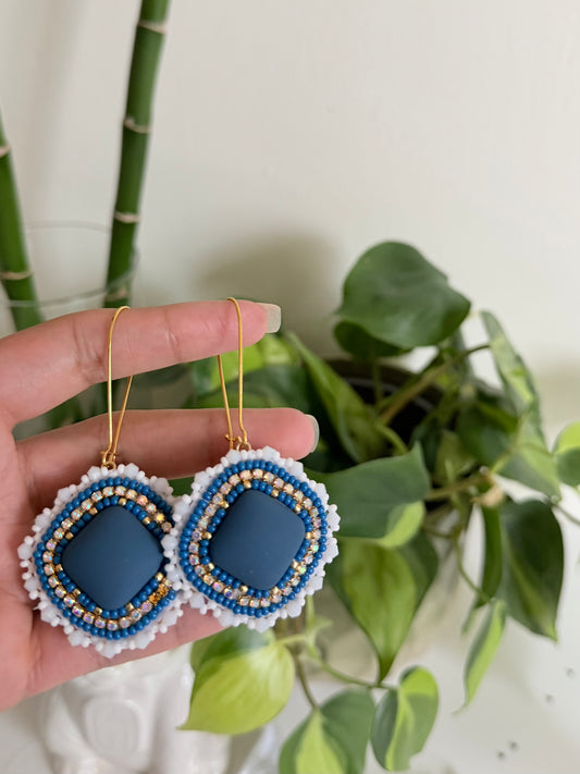 Navy blue earrings