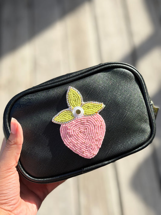 Beaded makeup bag