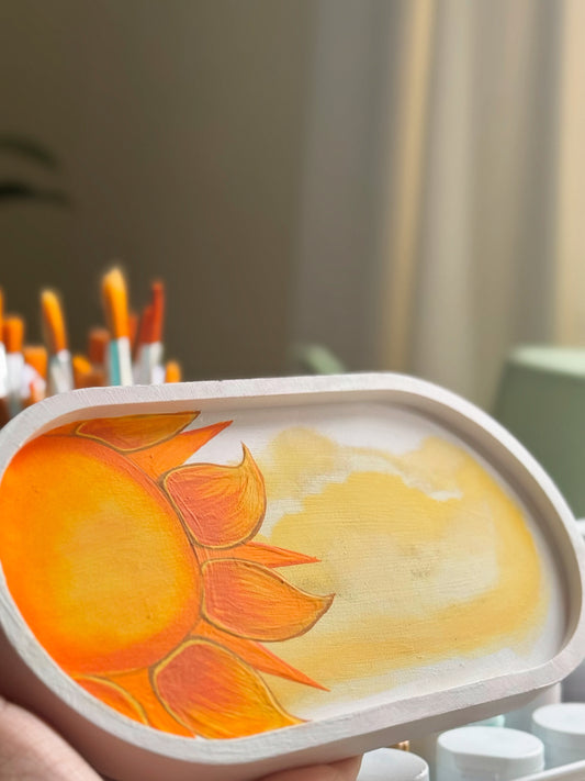 sun ceramic tray