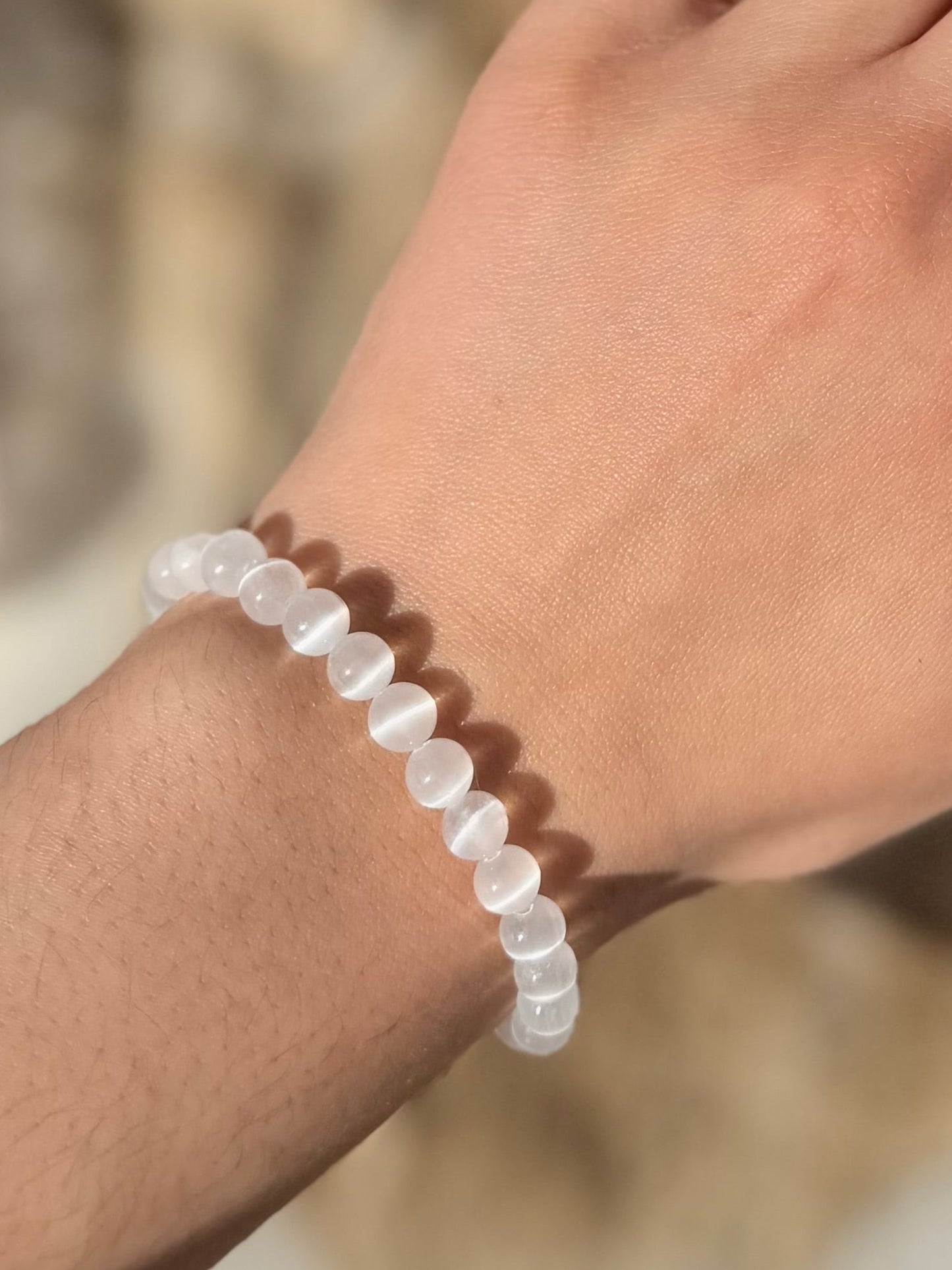 Clear catseye 7” bracelet